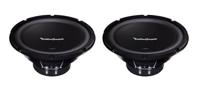2) Rockford Fosgate R1S410 10" 300W 4-Ohm Subwoofers Subs + Dual Sealed Sub Box