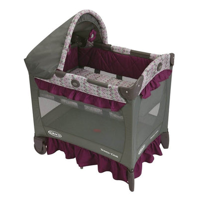 Graco Baby Travel Lite Portable Folding Crib w/ Bassinet - Nyssa | Open Box
