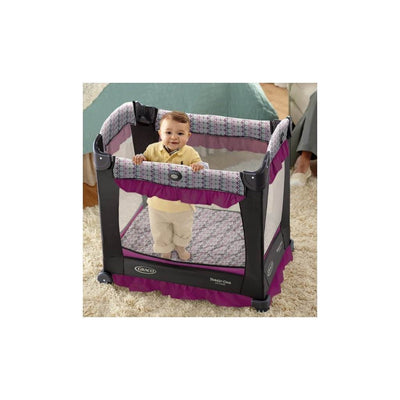 Graco Baby Travel Lite Portable Folding Crib w/ Bassinet - Nyssa | Open Box