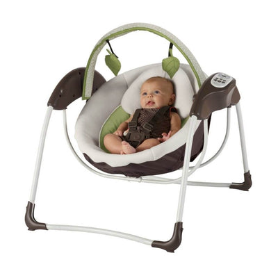 Graco Glider Petite LX Baby/Infant Swing with Mobile Toys – 1893827 (Open Box)