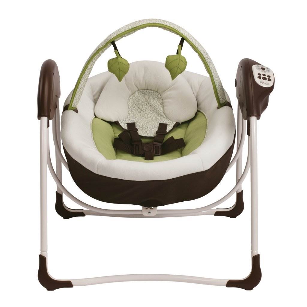 Graco Glider Petite LX Baby/Infant Swing with Mobile Toys – 1893827 (Open Box)