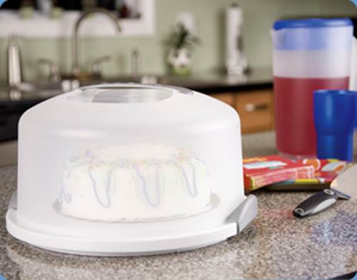 Sterilite Portable Latching Cake Server Carrier Keeper w/Handles, One (Open Box)