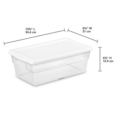 Sterilite 70 Quart Ultra Storage Container Box (4 Pack) & 6 Quart Tote (12 Pack) - VMInnovations