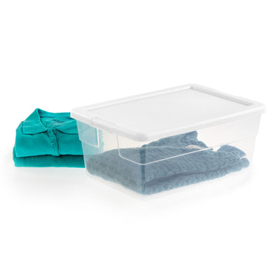 Sterilite 16 Quart Storage Sweater Tote Box Container Tub (Open Box)