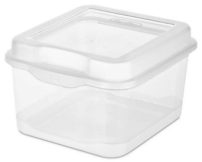 Single Sterilite 18038612 Plastic Latching Storage Container Clear (Open Box)