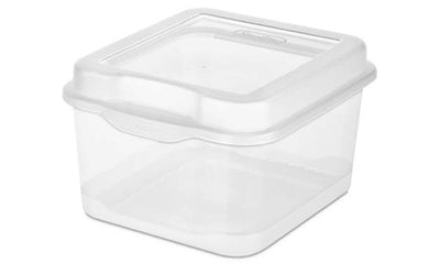 Single Sterilite 18038612 Plastic Latching Storage Container Clear (Open Box)