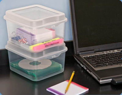 Single Sterilite 18038612 Plastic Latching Storage Container Clear (Open Box)