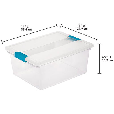 Sterilite Clear Medium Storage Tote, 12 Pack, and Large Storage Tote, 12 Pack - VMInnovations