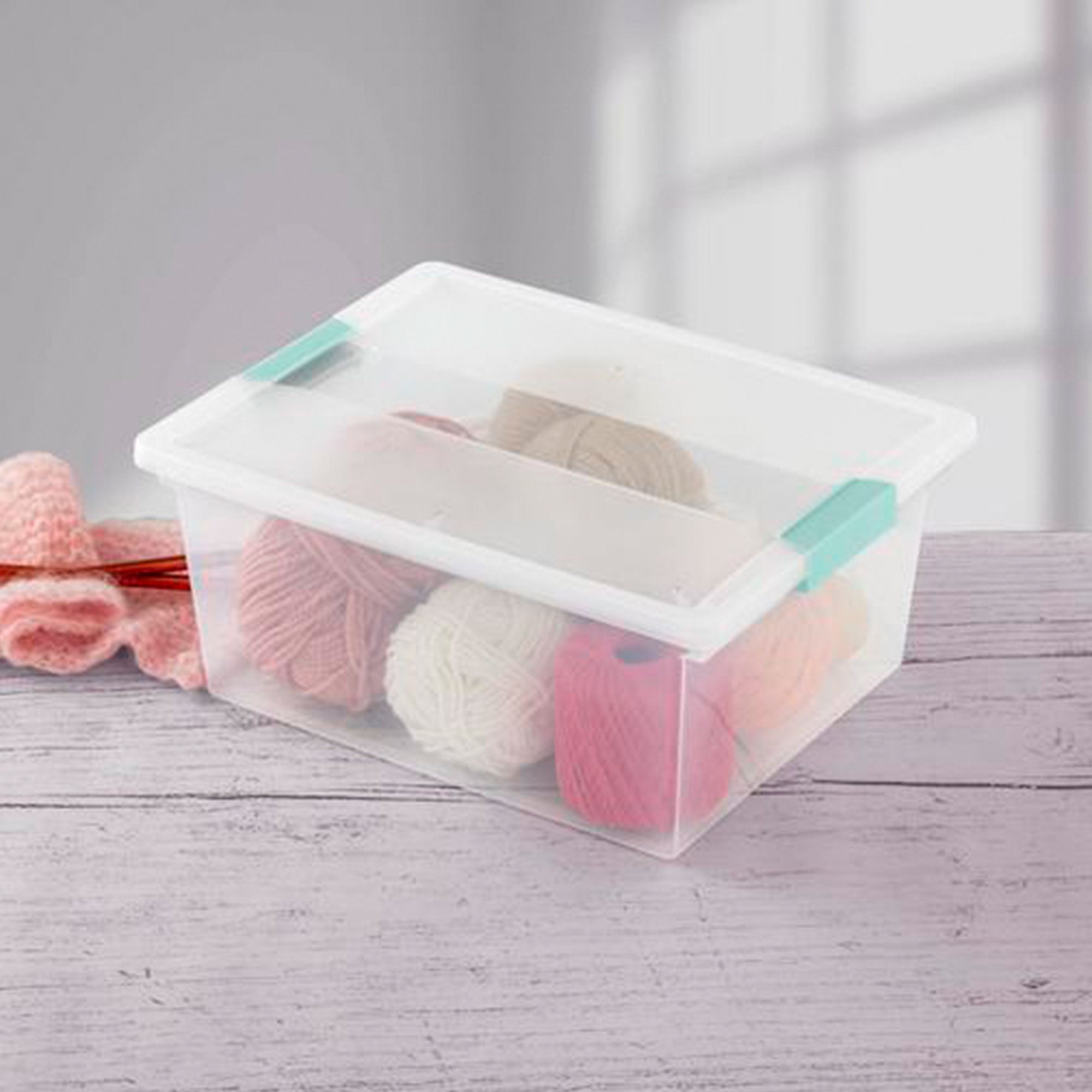 Sterilite 19658604 Deep File Clip Clear Storage Tote Container w/ Lid (Open Box)