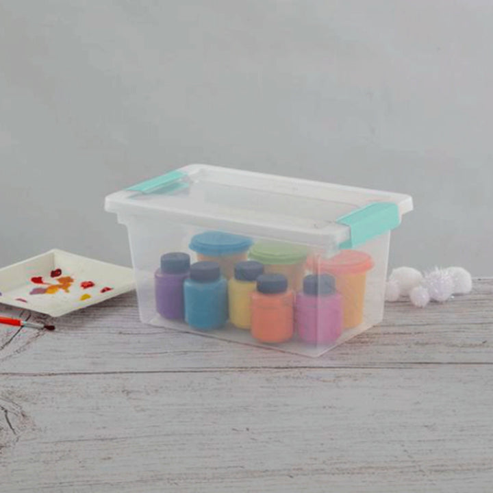 Sterilite 27 Quart Stackable Storage Box, 6 Pack, & Medium File Clip Box, 4 Pack