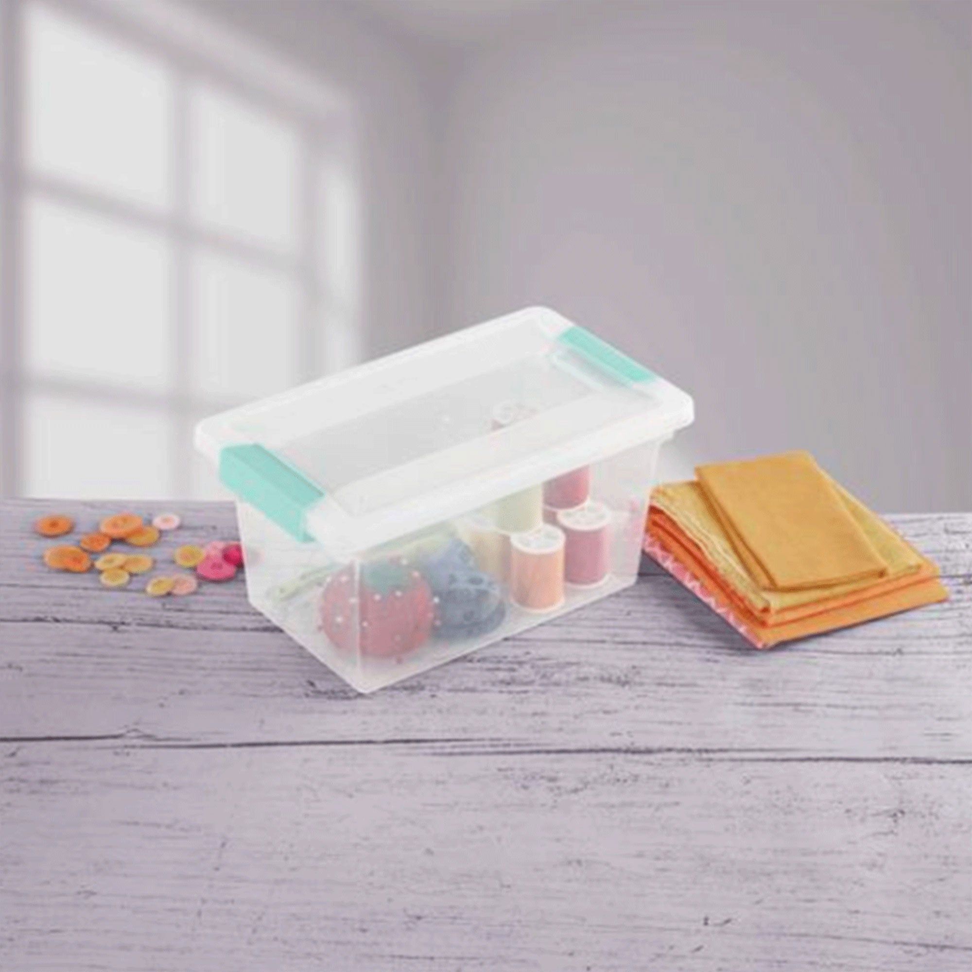 Sterilite Clear Medium Storage Tote, 12 Pack, and Large Storage Tote, 12 Pack - VMInnovations