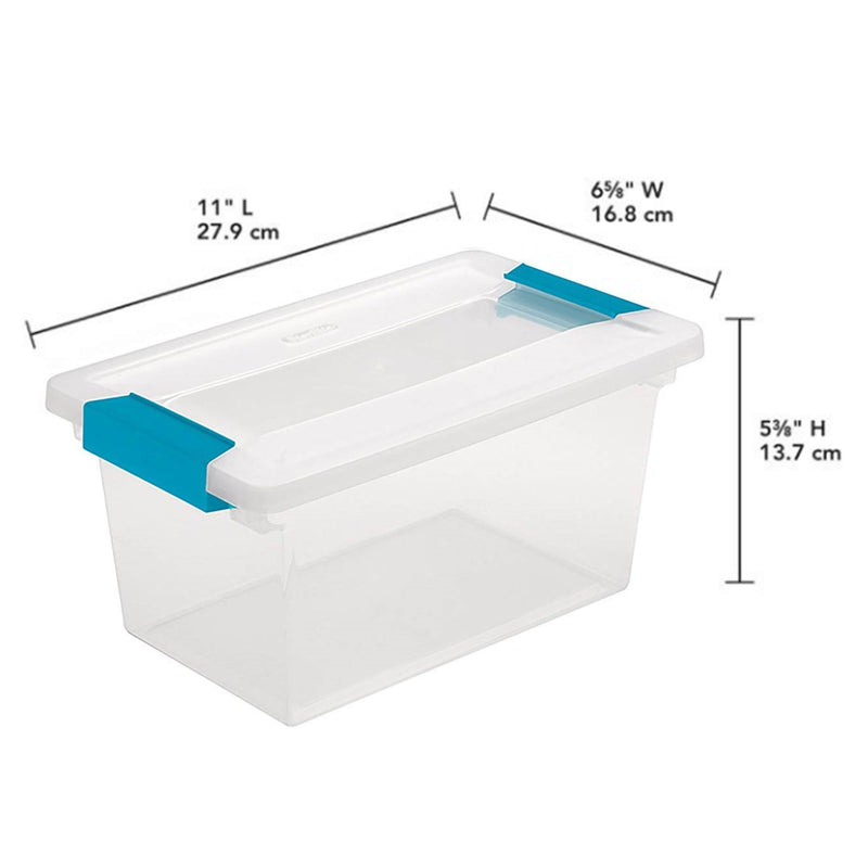 Sterilite Medium Clear Storage Tote, 8 Pack, & Large Clear Storage Tote, 8 Pack