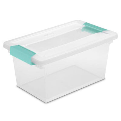 Sterilite Medium Clip Box Clear Storage Tote Container (Open Box)
