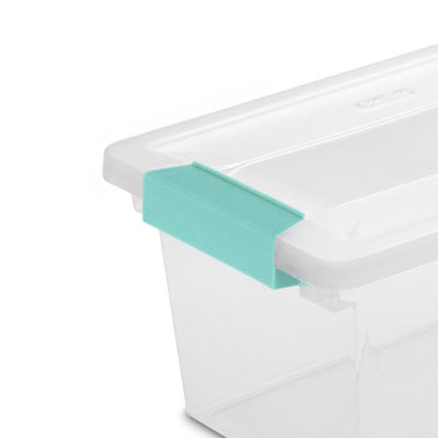 Sterilite Medium Clip Box Clear Storage Tote Container (Open Box)