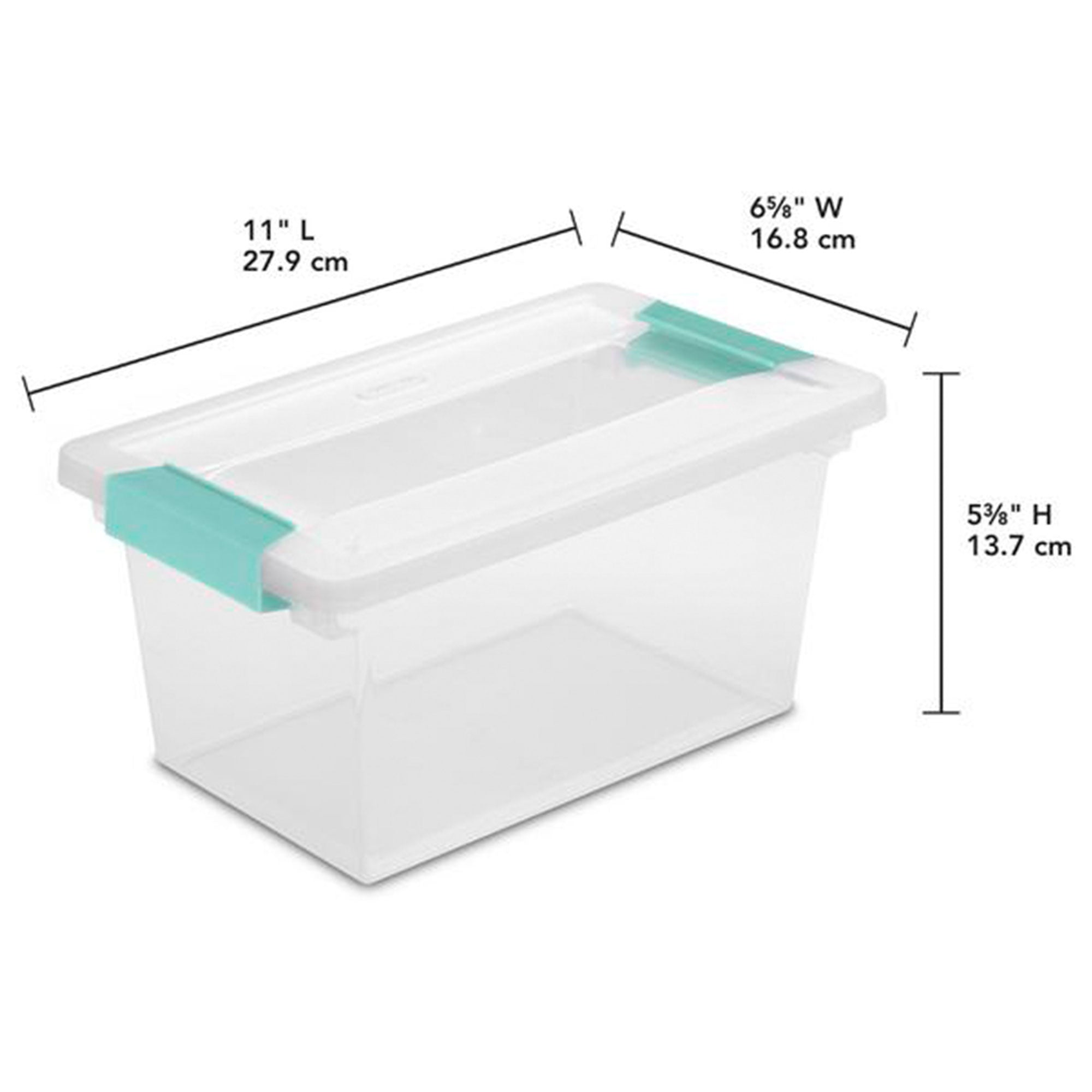 Sterilite Medium Clip Box Clear Storage Tote Container (Open Box)