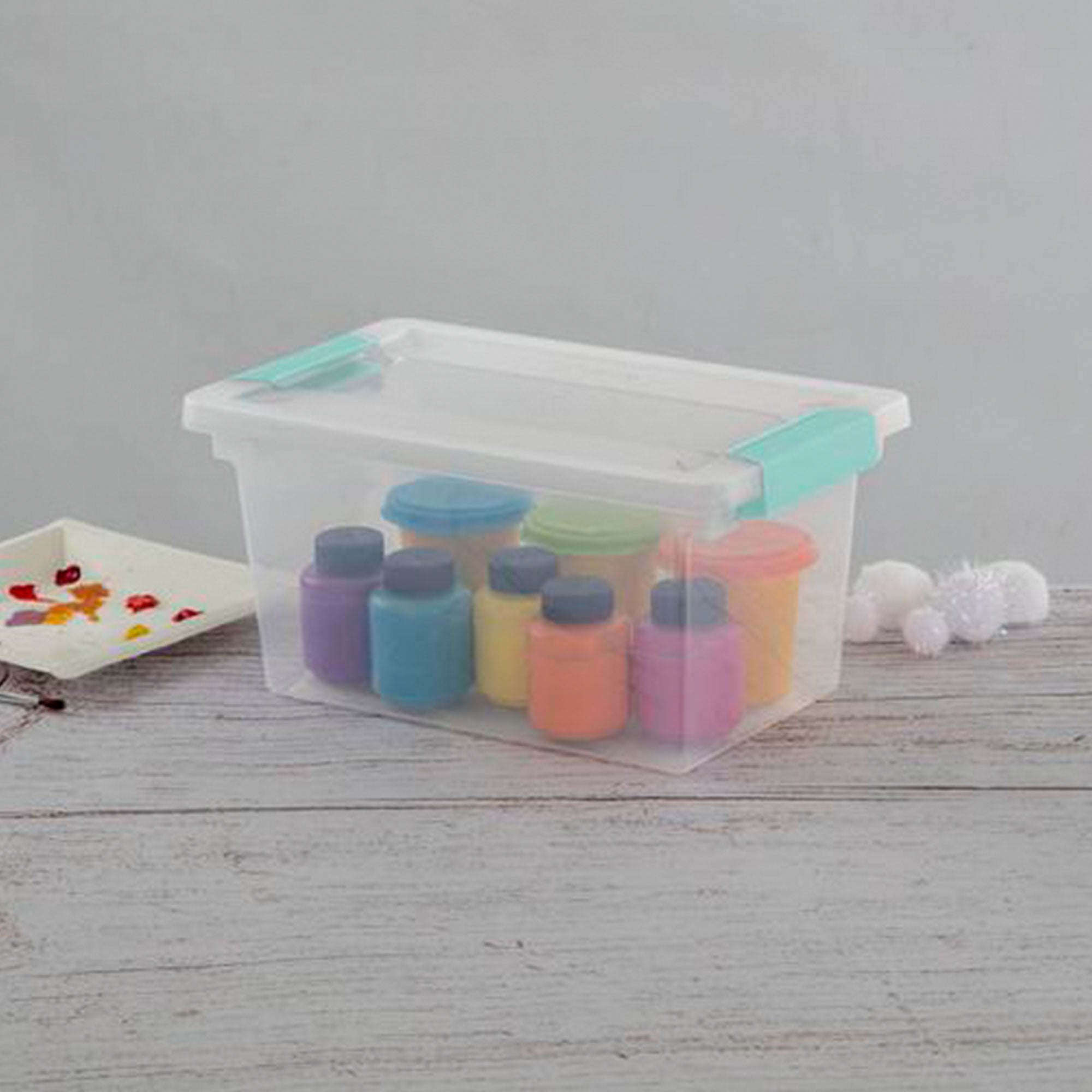 Sterilite Medium Clip Box Clear Storage Tote Container (Open Box)
