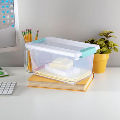 Sterilite Medium Clip Box Clear Storage Tote Container (Open Box)