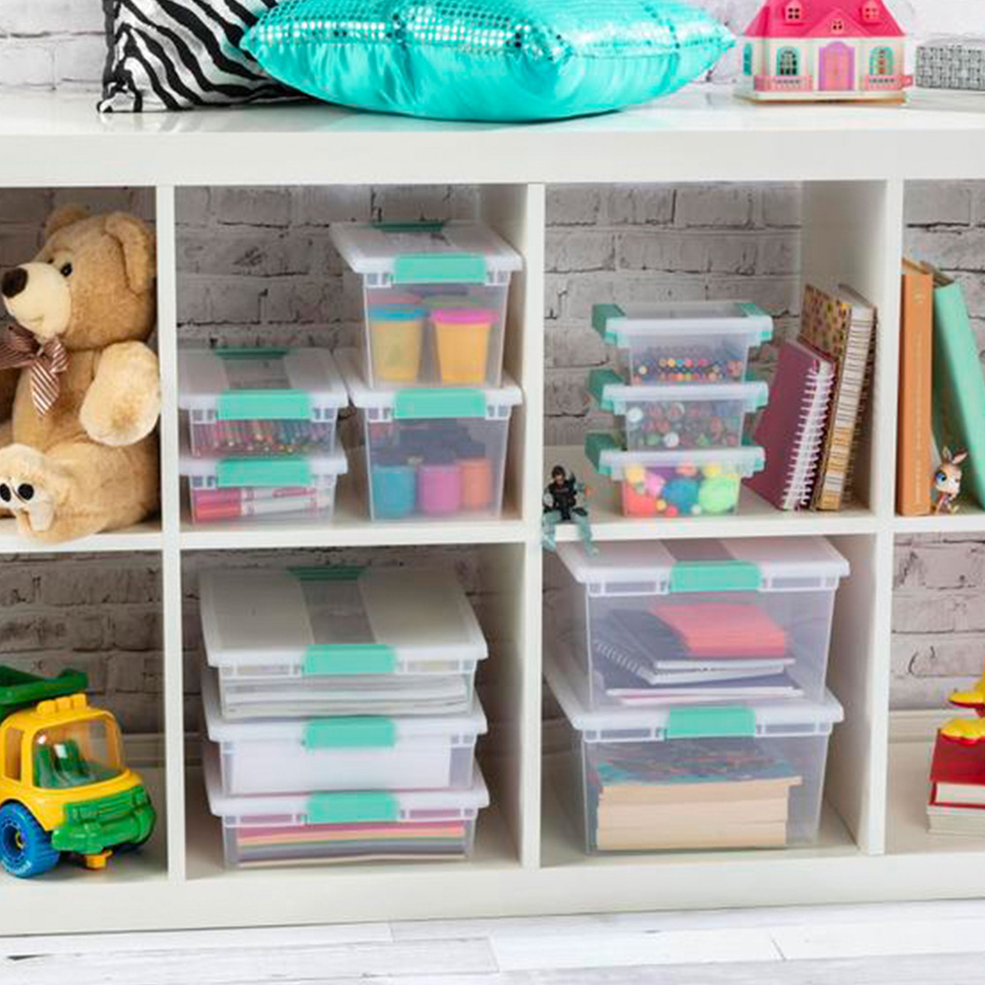 Sterilite Medium Clip Box Clear Storage Tote Container (Open Box)
