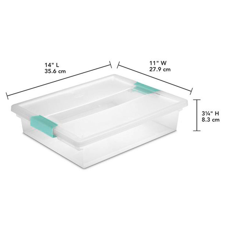 Sterilite Large Clip Storage Box Container (6 Pack) + Small Clip Box (6 Pack)