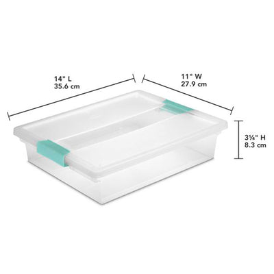 Sterilite Large Clip Storage Box Container (6 Pack) + Small Clip Box (6 Pack)