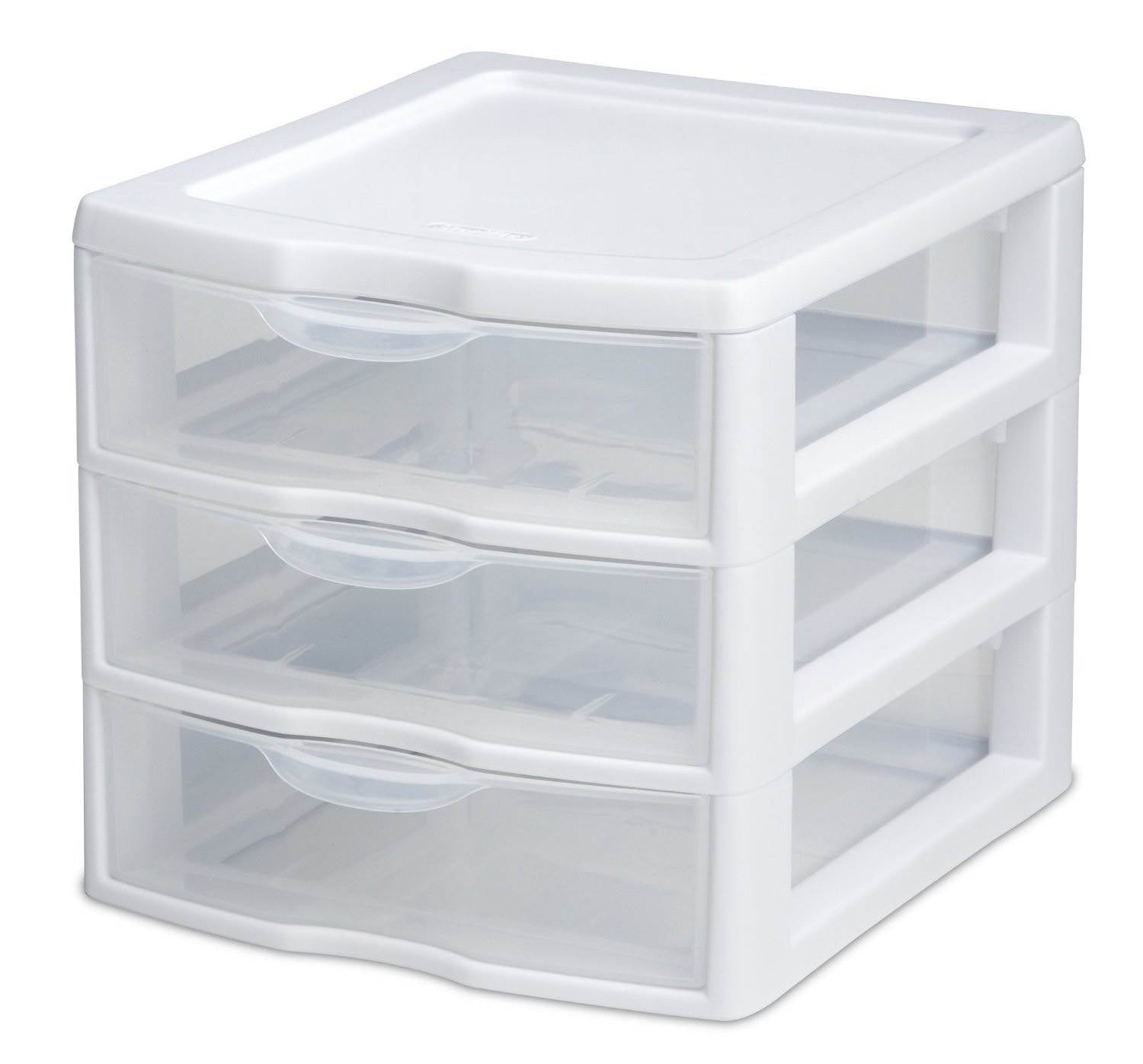 Sterilite Small Compact Countertop 3 Drawer Desktop Storage (Open Box)