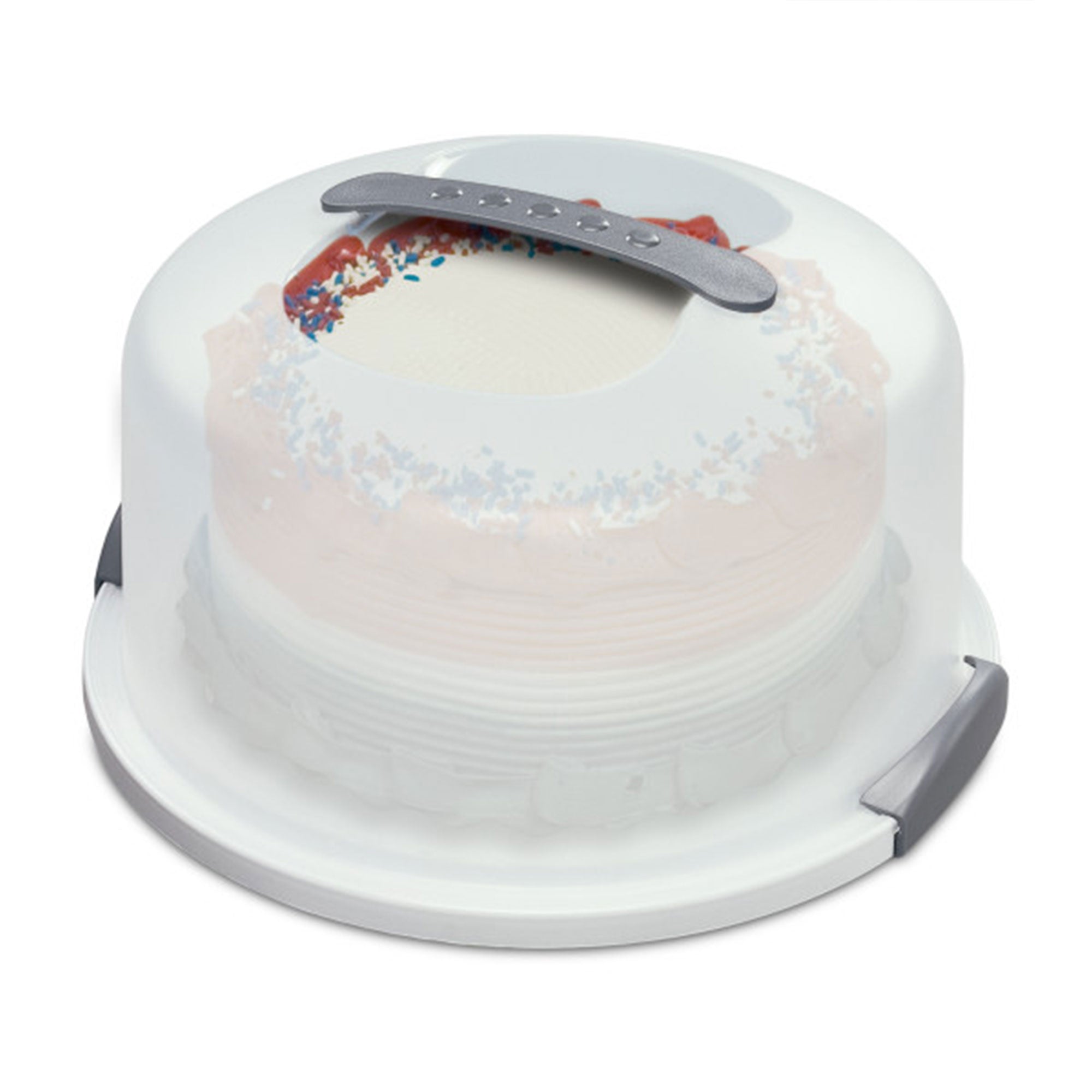 4 Pack Sterilite 02008004 Portable Latching Cake Server Carrier Keeper w/Handle - VMInnovations