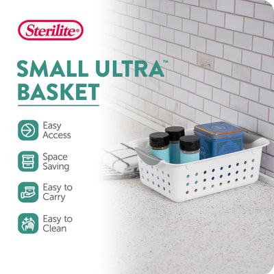 Sterilite Small Plastic Storage Bin Organizer Baskets (Open Box) (12 Pack)