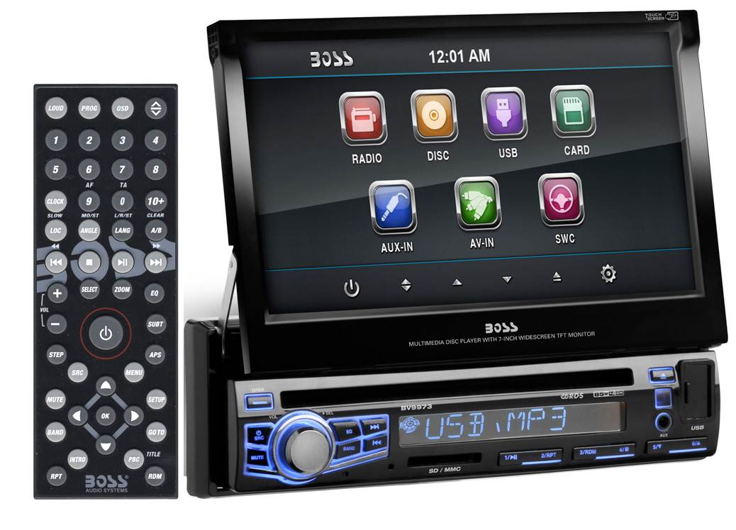 Boss BV9973 7" Touchscreen In Dash CD/DVD Car Player USB/SD AUX Receiver Radio