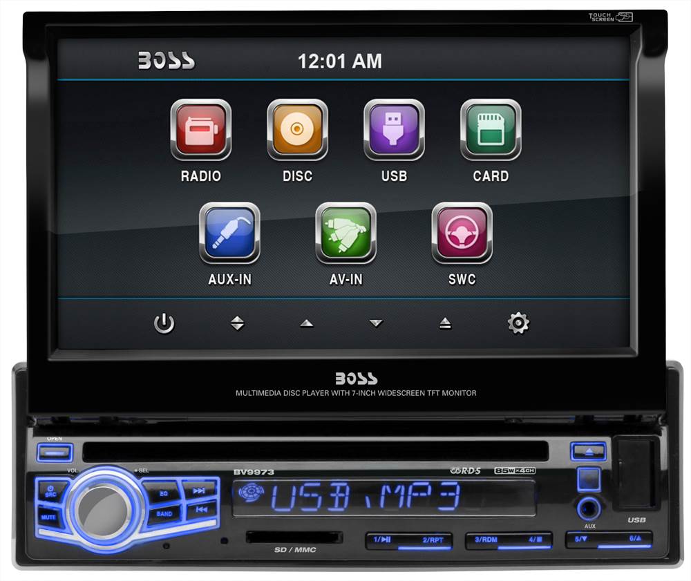 Boss BV9973 7" Touchscreen In Dash CD/DVD Car Player USB/SD AUX Receiver Radio