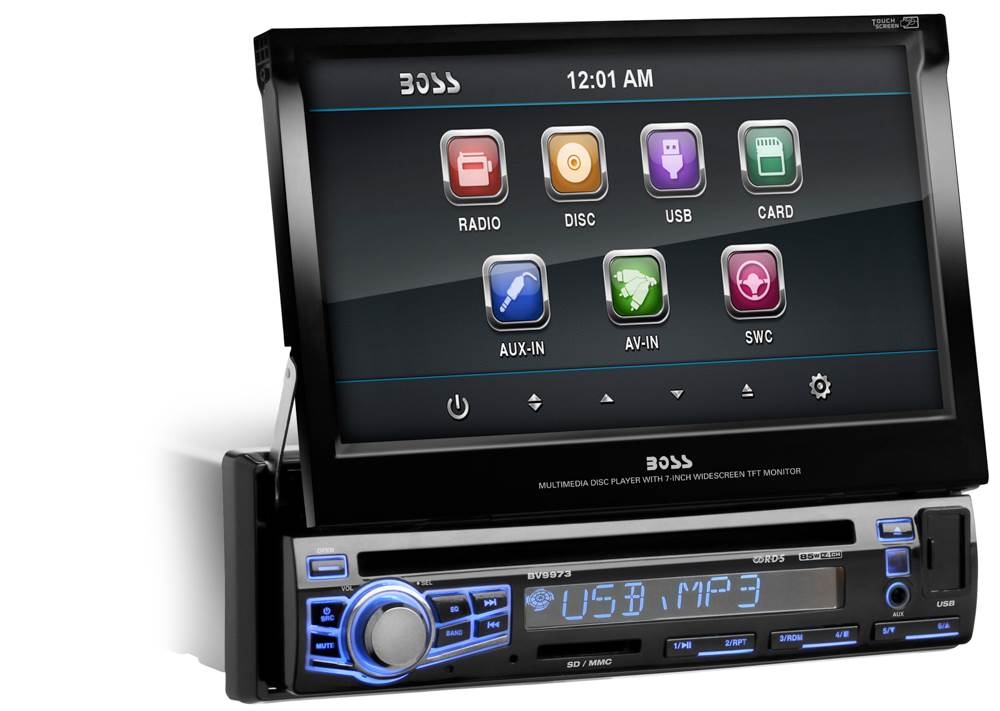 Boss BV9973 7" Touchscreen In Dash CD/DVD Car Player USB/SD AUX Receiver Radio