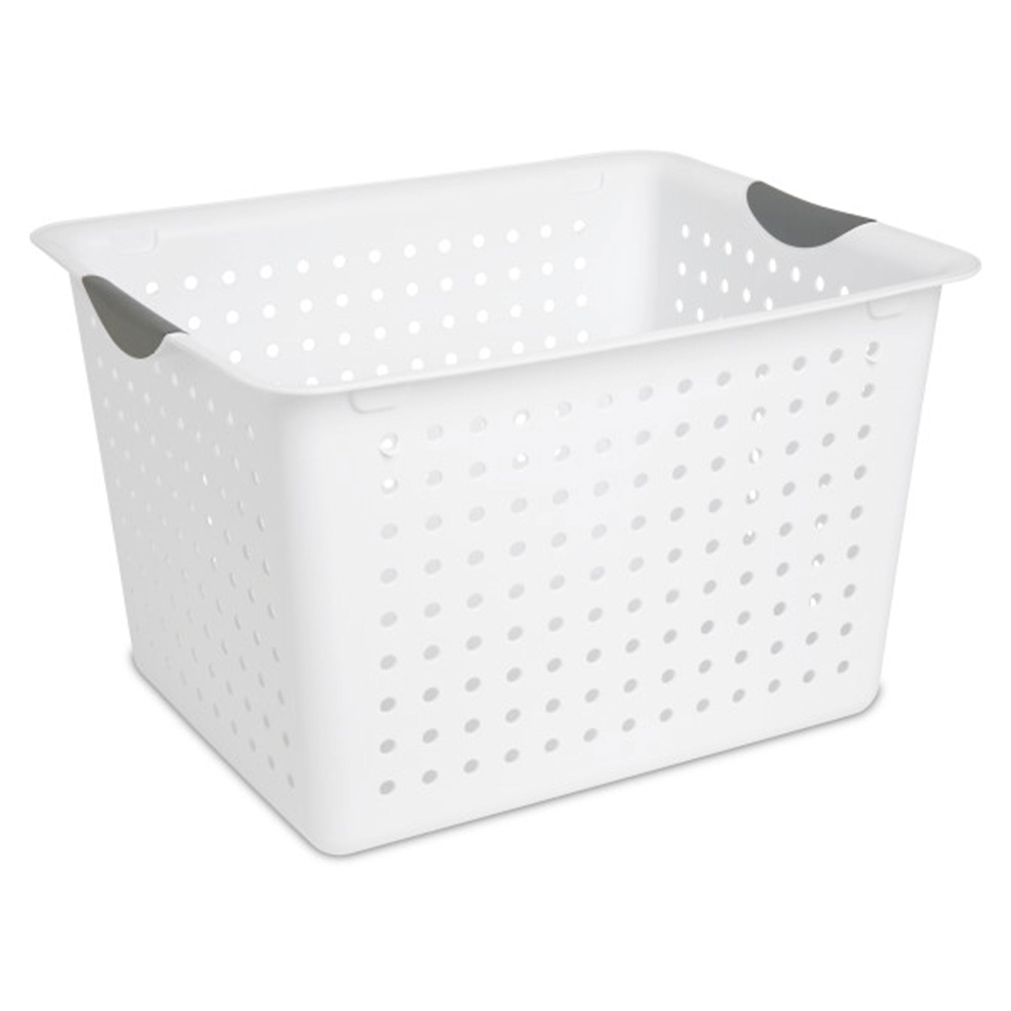Sterilite Deep Ultra Nesting Plastic Storage Bin Basket Tote, White (12 Pack) - VMInnovations