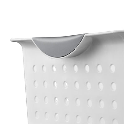 Sterilite Deep Ultra Nesting Plastic Storage Bin Basket Tote, White (12 Pack)