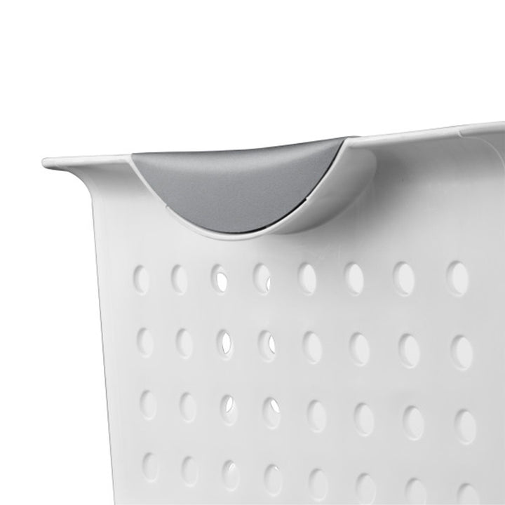 Sterilite Deep Ultra Nesting Plastic Storage Bin Basket Tote, White (12 Pack) - VMInnovations