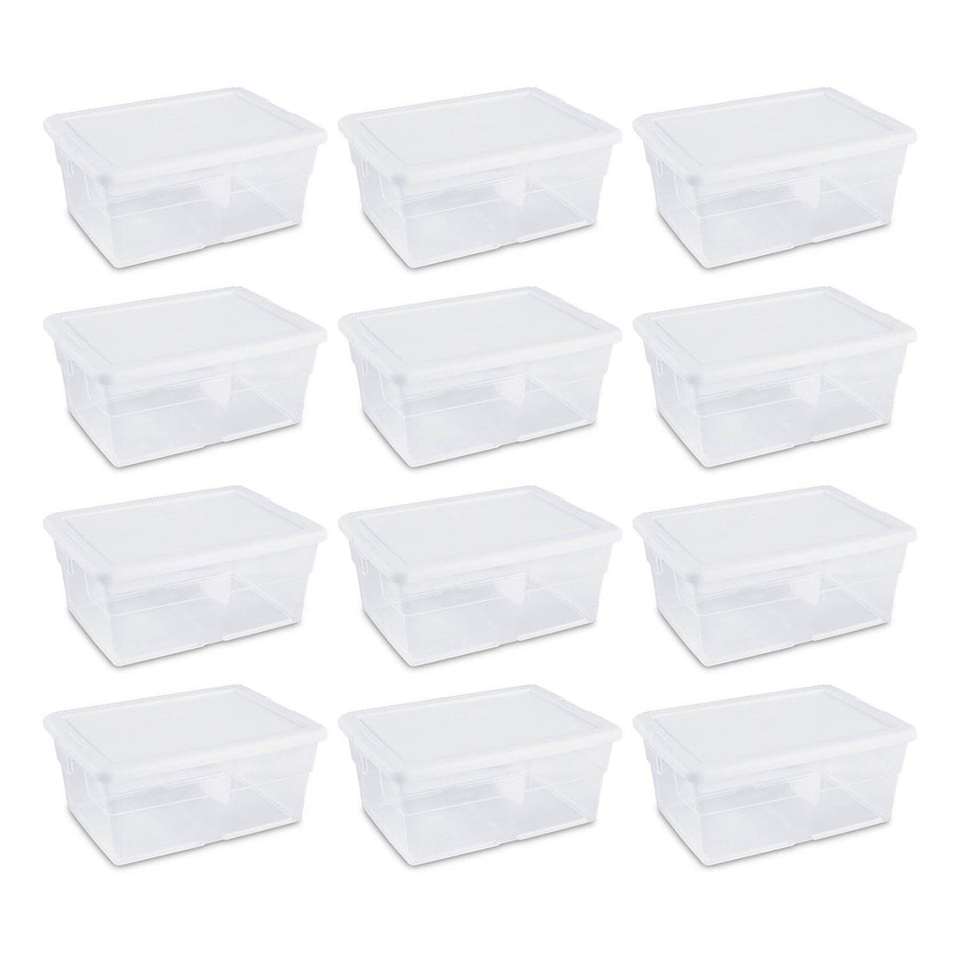 Sterilite 16 Quart Plastic Storage Container (12 Pack) & 6 Quart Tote (24 Pack)