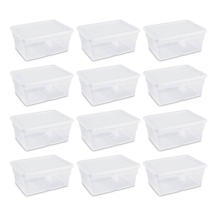 Sterilite 16 Quart Plastic Storage Container (12 Pack) & 6 Quart Tote (24 Pack)