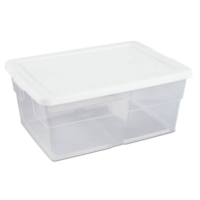 Sterilite 16 Quart Plastic Storage Container (12 Pack) & 6 Quart Tote (24 Pack) - VMInnovations