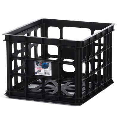 Sterilite 16929006 Plastic Black Storage Box Crate - Single (Open Box)