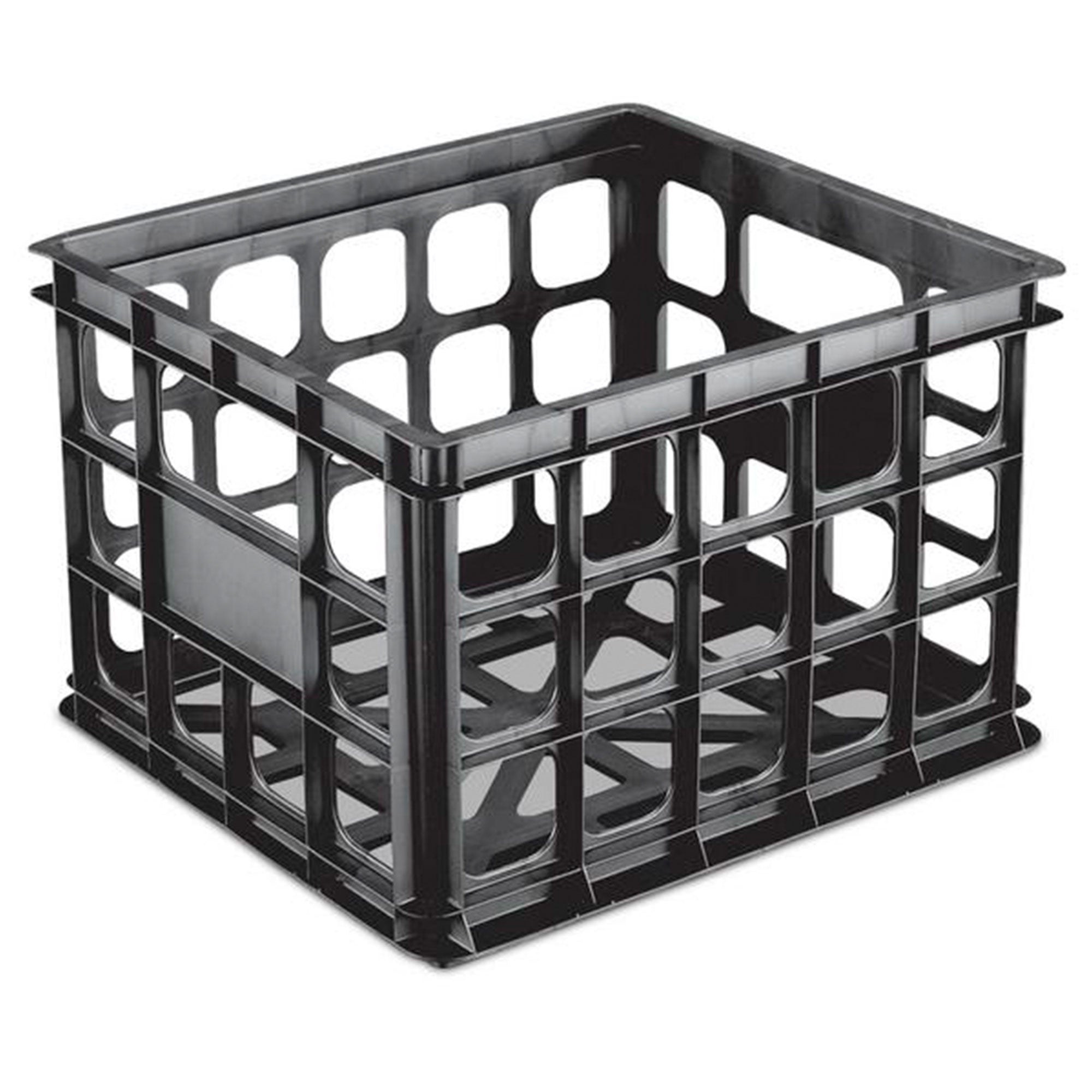 Sterilite 16929006 Plastic Black Storage Box Crate - Single (Open Box)