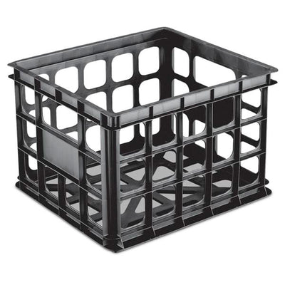 Sterilite 16929006 Plastic Black Storage Box Crate - Single (Open Box)