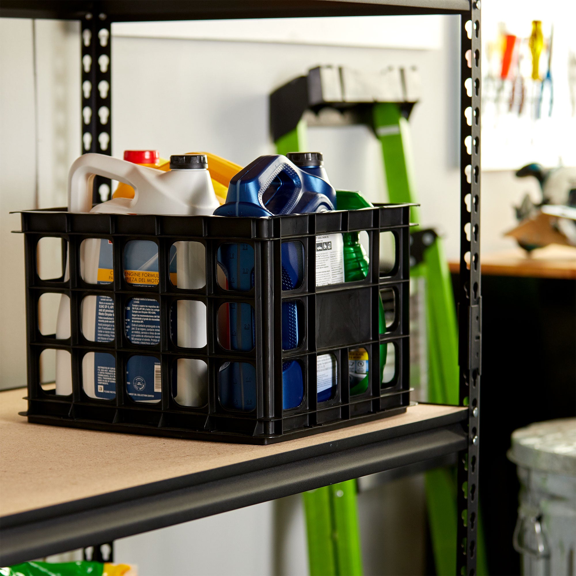 Sterilite 16929006 Plastic Black Storage Box Crate - Single (Open Box)