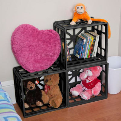 Sterilite 16929006 Plastic Black Storage Box Crate - Single (Open Box)
