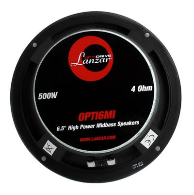 LANZAR OPTI6MI 6.5" 1500W Car Mid bass Mid Range Audio Power Speakers