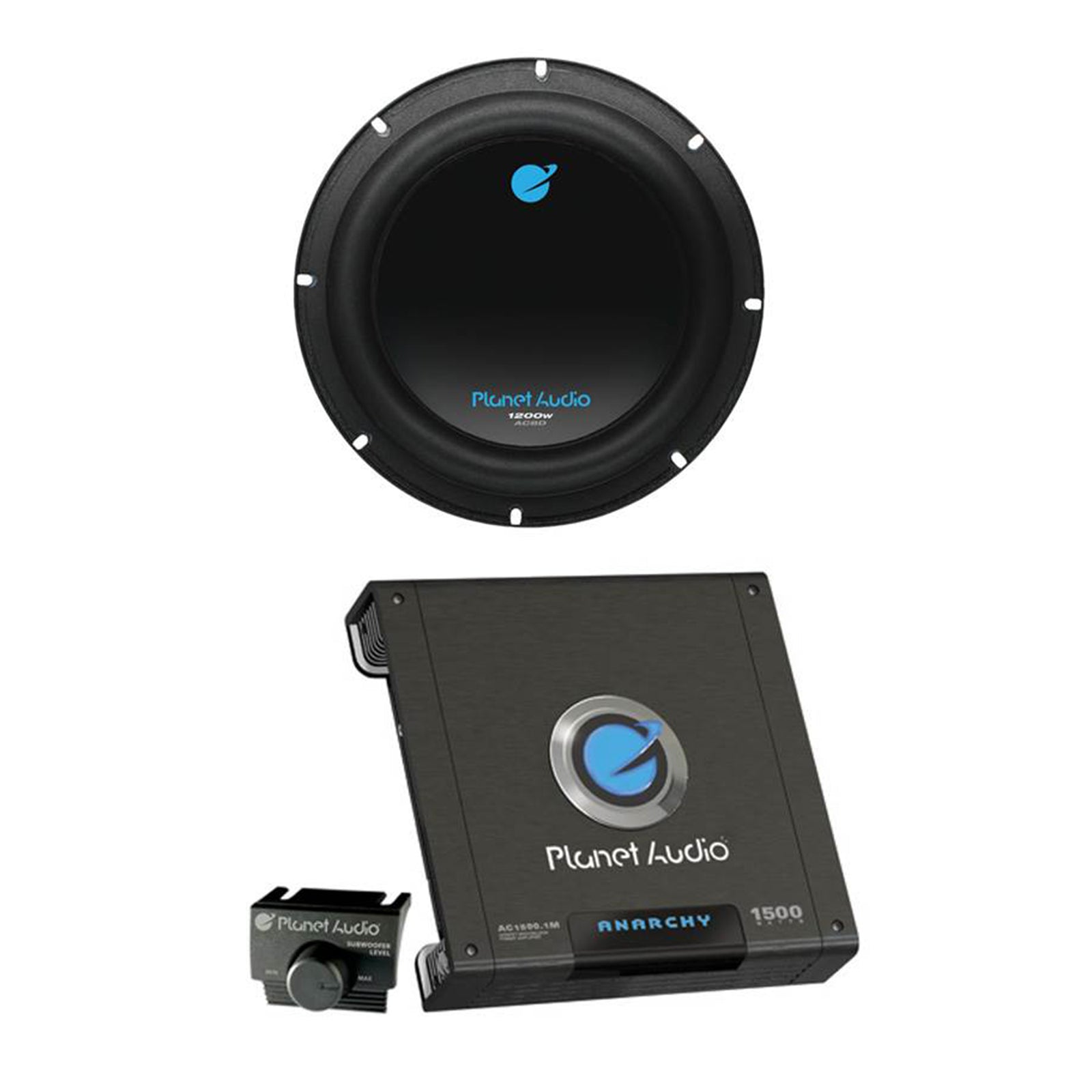 New Planet Audio AC8D 8" 1200W Car Subwoofer + AC1500.1M 1500W MONO Amplifier - VMInnovations