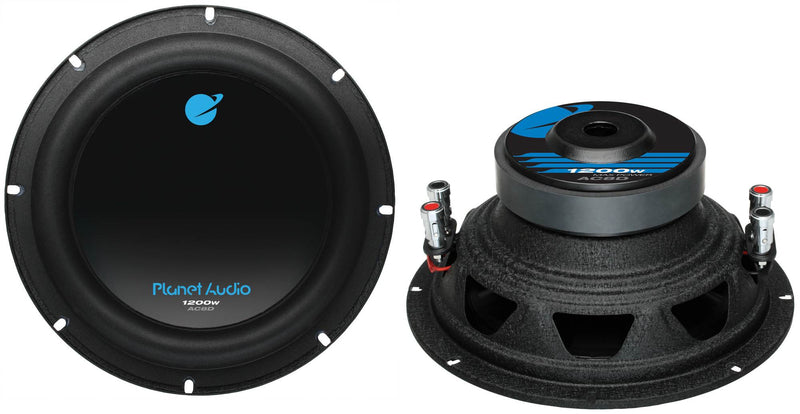 2) New Planet Audio AC8D 8" 2400W Car Subwoofers + AC2600.2 2600W 2-Ch Amplifier