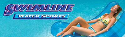 Swimline Swimming Pool Party Inflatable Floating Tiki Swim Up Bar with Coolers - VMInnovations
