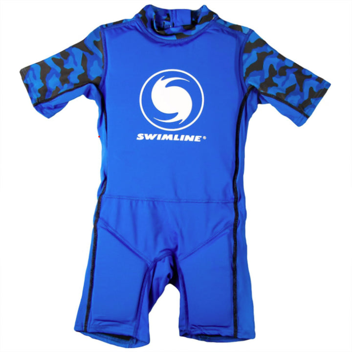 Swimline Blue Lycra Boy's Floating Swim Trainer Wet Suit Life Vest Small 9892B