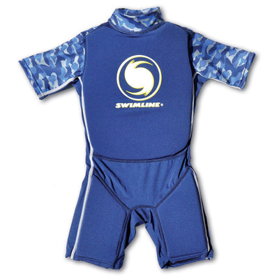 Blue Lycra Boy's Floating Swim Wet Suit Life Vest Medium (Open Box) - VMInnovations