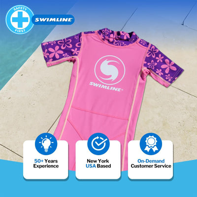 Swimline 9894G Pink Lycra Girl's Floating Swim Trainer Wet Suit Life Vest, Large - VMInnovations