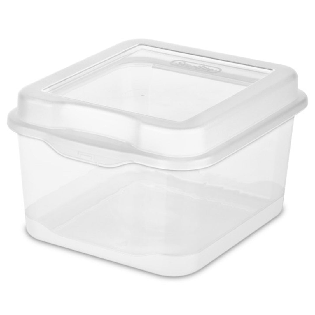 Sterilite Plastic FlipTop Hinged Storage Box Container w/ Latching Lid (12 Pack)