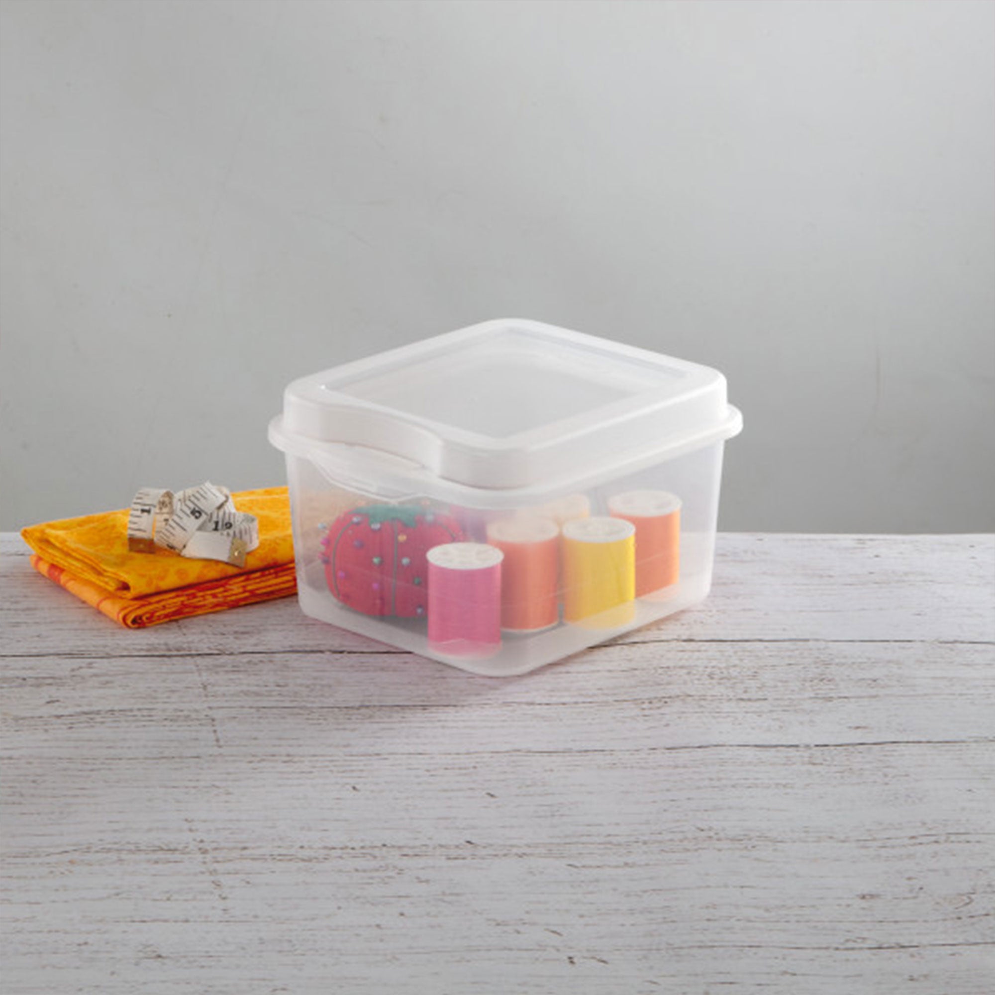 Sterilite 18038612 Plastic FlipTop Latching Storage Container, Clear (48 Pack) - VMInnovations